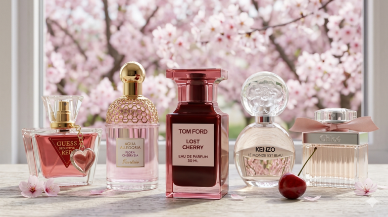 Grafika przedstawia elegancką, jasną kompozycję typu still life
